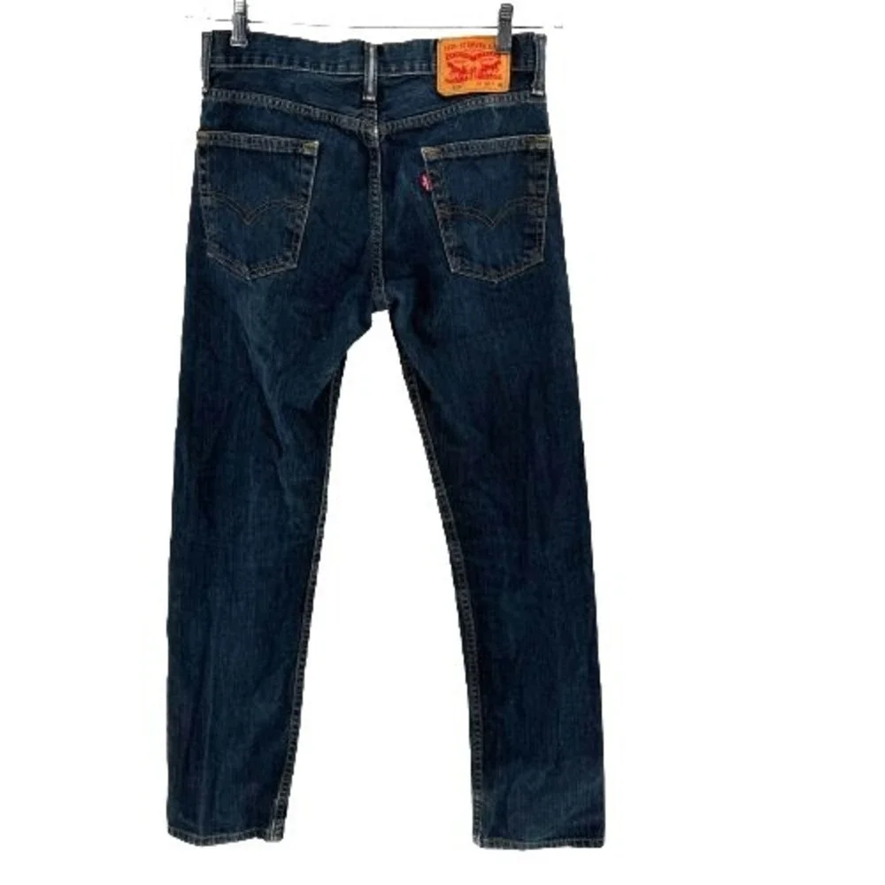 Levis 513 Straight Leg Jeans Men's 30X32 Dark Wash Denim‎ Western Cowboy Landman
